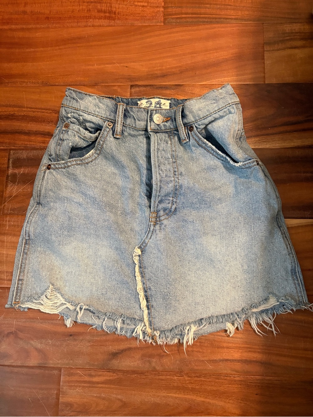 Free People Skirts Free People "We The Free"Brea Cutoff Denim Skirt (1473)